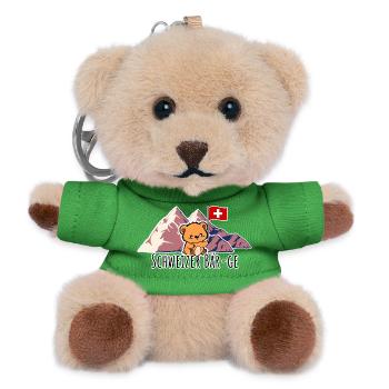 Les montagnes suisses, euh, les ours ! Petit ours suisse mignon - Porte-clés ourson - vert - Devant