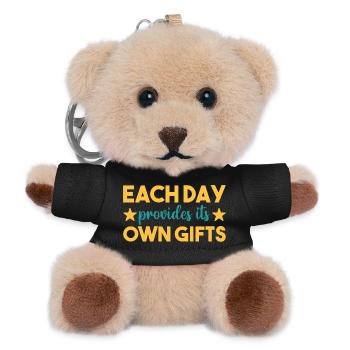 Chaque jour un cadeau - Porte-clés ourson - noir - Devant