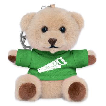 Säge Fuchsschwanz Grunge Werkzeug - Teddy Schlüsselanhänger - Grün - Vorne