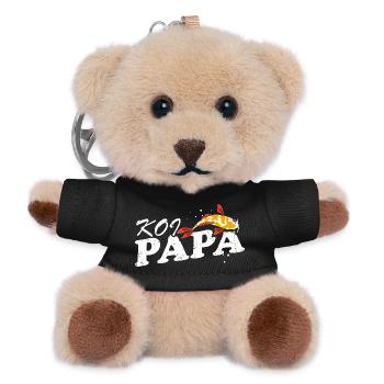 Koi Papa Étang Drôle Papa Éleveur de Poissons Fierté - Porte-clés ourson - noir - Devant