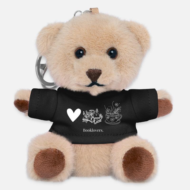 Bücherliebe Booklovers - Teddy Schlüsselanhänger - Schwarz