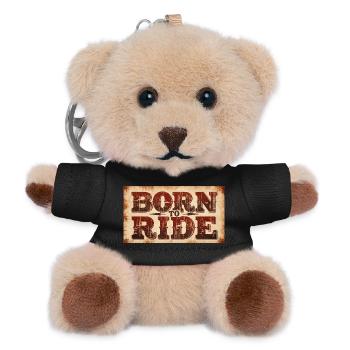 born to ride - Teddy Keyring - black - Front