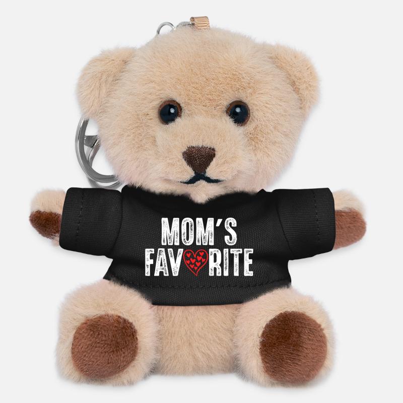 Le préféré de maman - Porte-clés ourson - noir