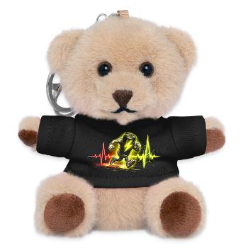 Energy Drink Koffein Taurin - Teddy Schlüsselanhänger - Schwarz - Vorne