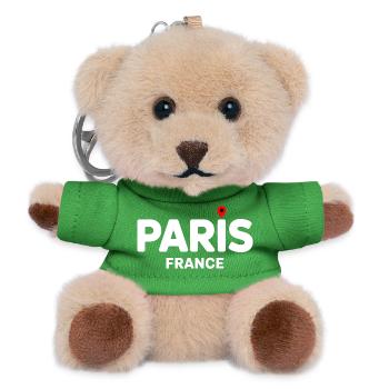 Paris France France Tour - Teddy Keyring - green - Front