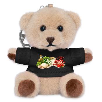 Pizzaiola - the pizza maker - Teddy Keyring - black - Front