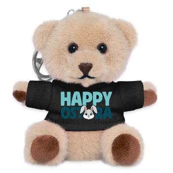 Happy Ostara Rabbit Bunny Easter Ostara - Teddy Keyring - black - Front