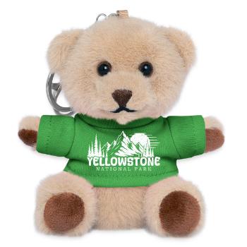 Yellowstone National Park Hiking Hiker - Teddy Keyring - green - Front