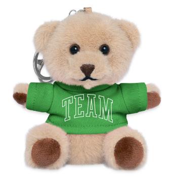 Team Outline - Teddy Keyring - green - Front