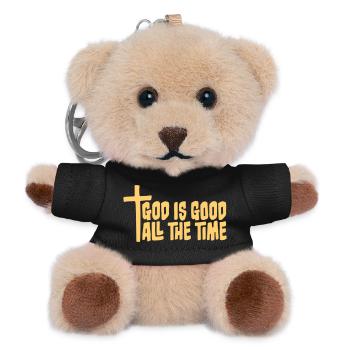 God Is Good All The Time Faith Christian Saying - Teddy Keyring - black - Front