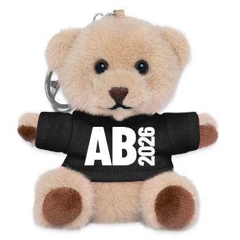 Abi 2026 - Abitur - Geschenk | minimal Design - Teddy Schlüsselanhänger - Schwarz - Vorne