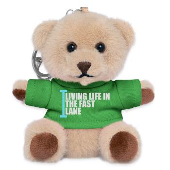 Life In The Fast Lane Schwimmer Lustig Pool Spruch - Teddy Schlüsselanhänger - Grün - Vorne