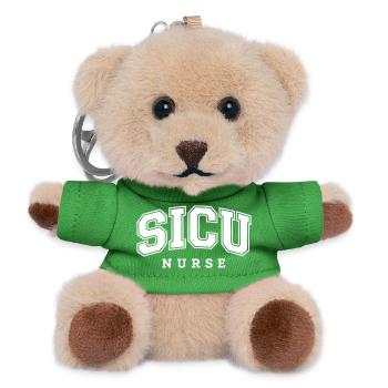 SICU Nurse - Surgical Intensive Care Unit - Teddy Keyring - green - Front