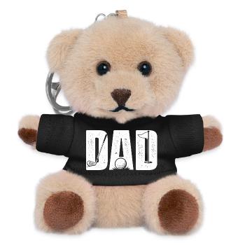 Vater Golfspieler Vater Fairway-Liebhaber - Teddy Schlüsselanhänger - Schwarz - Vorne