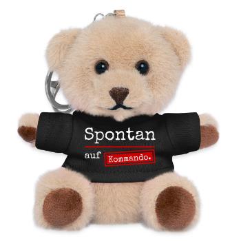 Spontan auf Kommando – Stempel - Teddy Schlüsselanhänger - Schwarz - Vorne