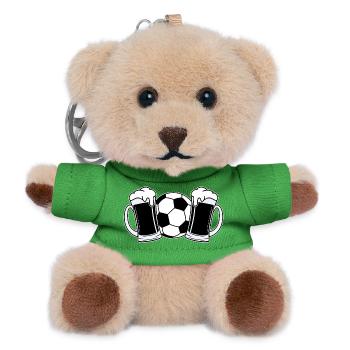 Bière de football - Porte-clés ourson - vert - Devant