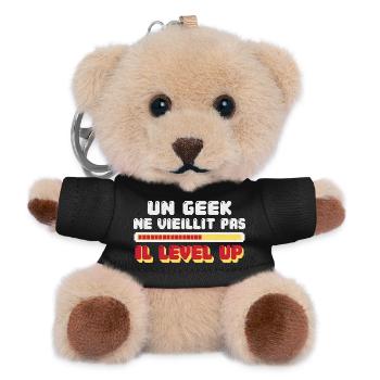 Geek Cadeau humour personnalisé - Porte-clés ourson - noir - Devant