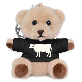 Kuh - Vintage - Teddy Schlüsselanhänger - Schwarz - Vorne