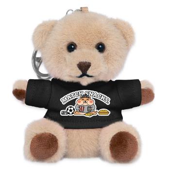 Funny Soccer Hamster match | Football Snack Fan - Teddy Keyring - black - Front