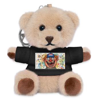 Niederlande Fan-Clown-Fußball-Spektakel - Teddy Schlüsselanhänger - Schwarz - Vorne