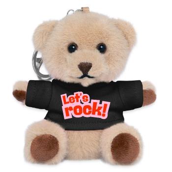 Lets Rock! - Teddy Keyring - black - Front