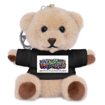 Eigener Raum Graffiti Kunst - Teddy Schlüsselanhänger - Schwarz - Vorne