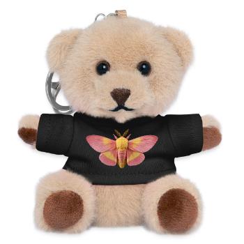 Rosy Maple Moth Dryocampa rubicunda - Teddy Keyring - black - Front