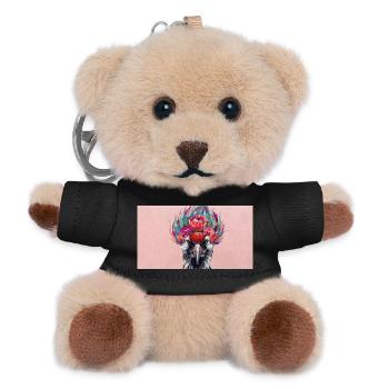 Kranich und Krone - Teddy Schlüsselanhänger - Schwarz - Vorne