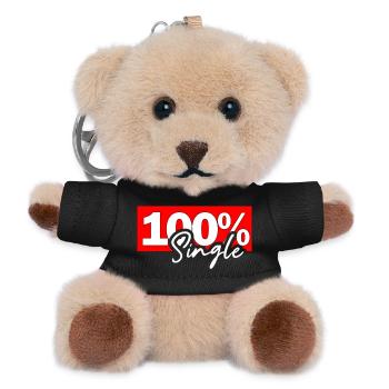100% Single Statement - Teddy Schlüsselanhänger - Schwarz - Vorne