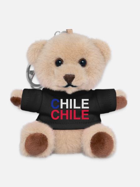 CHILE Flagge - Teddy Schlüsselanhänger - Schwarz