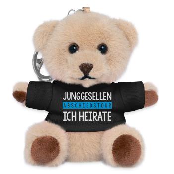 Junggesellen Abschiedstour Ich heirate - Teddy Schlüsselanhänger - Schwarz - Vorne