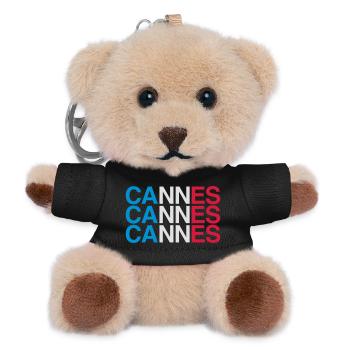 CANNES French Flag - Frankreich - France - Teddy Keyring - black - Front