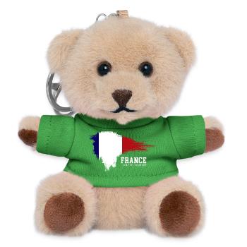 France Flag Brush Pride - Teddy Keyring - green - Front