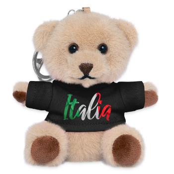 Italia Ribbon Flag Colors - Teddy Keyring - black - Front