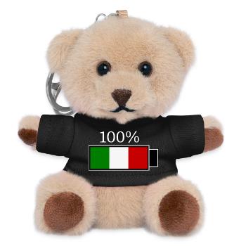 Italy Italian flag flag gift - Teddy Keyring - black - Front