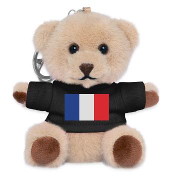 France - Porte-clés ourson - noir - Devant