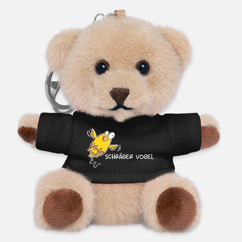Schräger Vogel I Statement Spruch - Teddy Schlüsselanhänger - Schwarz