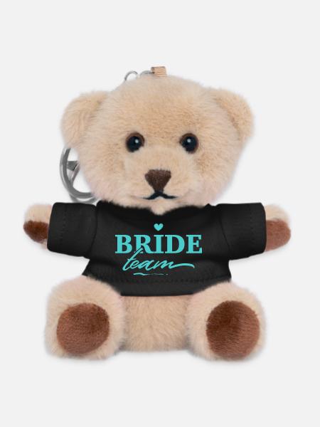 Team Bride Junggesellinnenabschied - Teddy Schlüsselanhänger - Schwarz