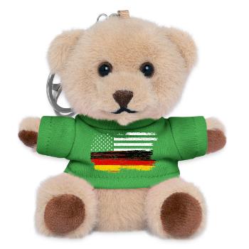 Grunge Flag Brushstroke - Teddy Keyring - green - Front