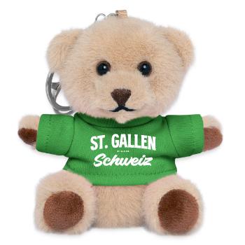 StGallen Schweiz Vintage - Teddy Schlüsselanhänger - Grün - Vorne