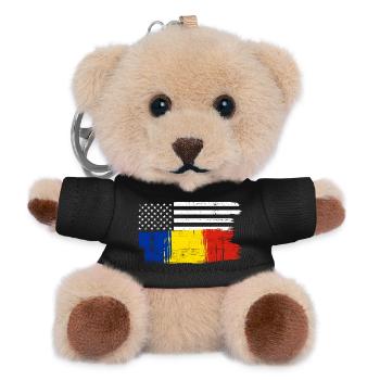 Flag Brush Fusion - Teddy Keyring - black - Front