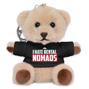 I hate rental nomads - Teddy Keyring - black - Front