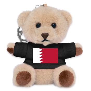 Qatar Flag Flag - Teddy Keyring - black - Front