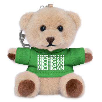 Michigan États-Unis - Porte-clés ourson - vert - Devant