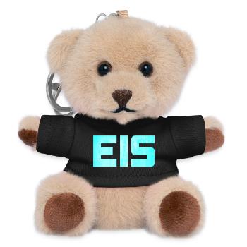 Eis Sommer Winterurlaub Schnee Après-Ski Piste - Teddy Schlüsselanhänger - Schwarz - Vorne