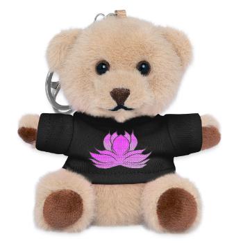 blumenmotive japan, japanische wasserrose - Teddy Schlüsselanhänger - Schwarz - Vorne