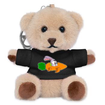 Bunny Carrot - Teddy Keyring - black - Front