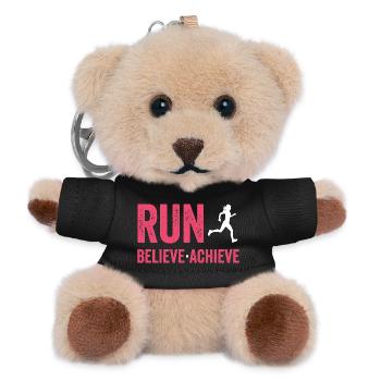 Marathon - Run. Believe. Achieve. - Teddy Keyring - black - Front