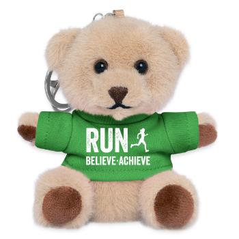 Marathon - Laufen. Glauben. Erreichen. - Teddy Schlüsselanhänger - Grün - Vorne