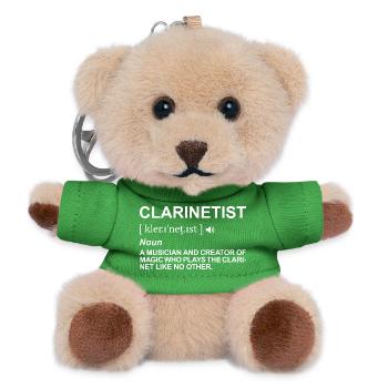 Klarinettenspieler Definition - Teddy Schlüsselanhänger - Grün - Vorne